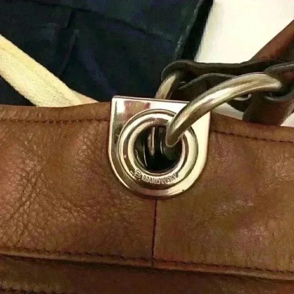 B MOKOWSKY BROWN PURSE HANDBAG GENUINE LEATHER - Picture 11 of 11